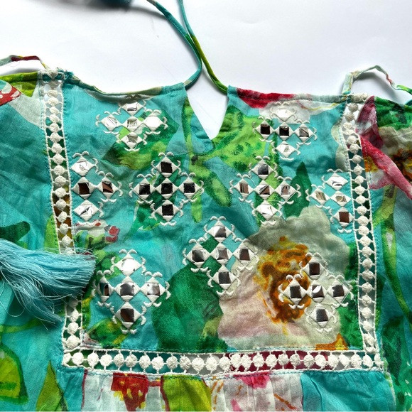 Debbie Katz Amari Multi Color Floral Short Dress Cover Up - NWT - Picture 6 of 11